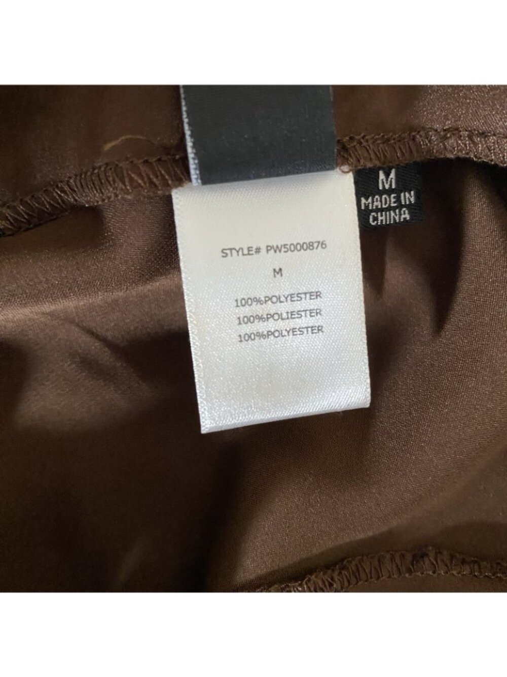 Windsor Satin Cowl Neck Midi Slip Dress M Chocolate Brown Slit Spaghetti Strap - Picture 11 of 15